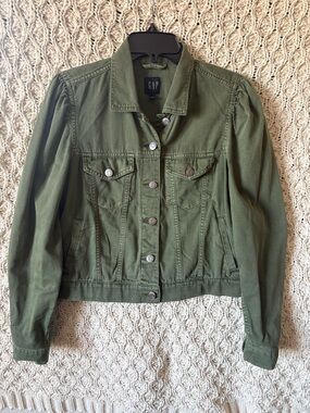 GAP Olive Utility Jean Jacket